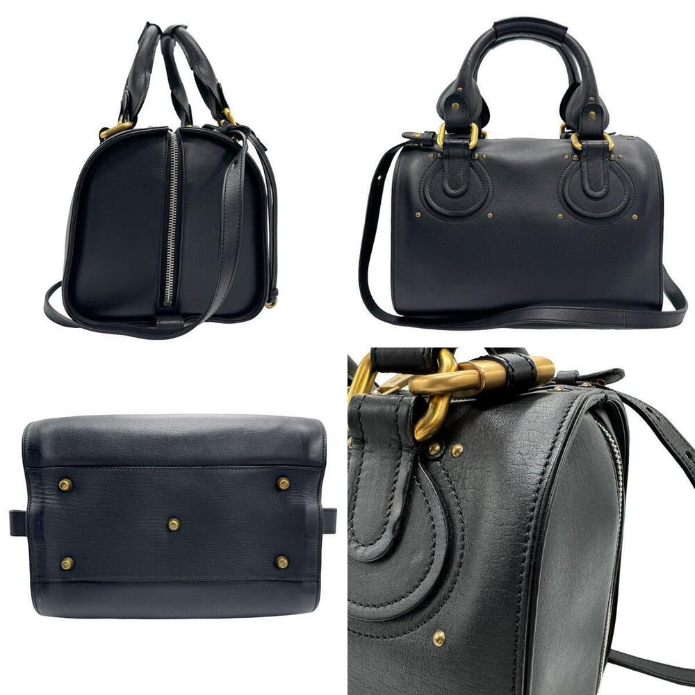 Chloe Black Leather Bag Shoulder Black